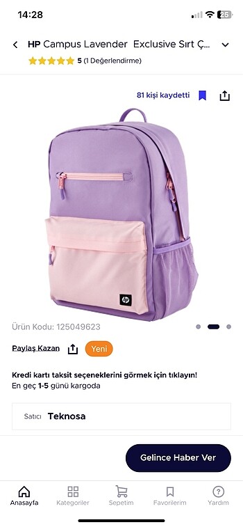 Beden çeşitli Renk HP CAMPUS Sırt (Laptop, Bilgisayar) Çantası