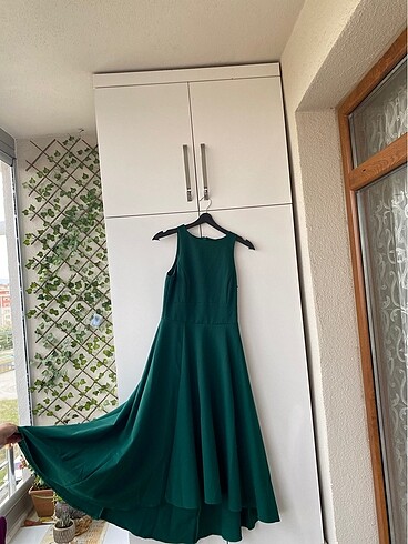36 Beden yeşil Renk Abiye elbise