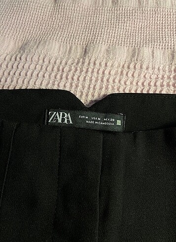 m Beden zara siyah yüksek bel kumaş pantolon