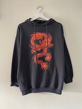 Ejderha baskılı sweatshirt