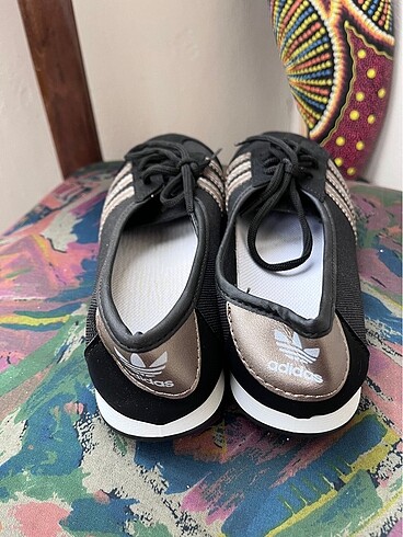 36 Beden siyah Renk Adidas vintage babet
