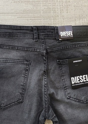 DIESEL Gri slim Fit Denim Erkek Pantolon - Görsel 5
