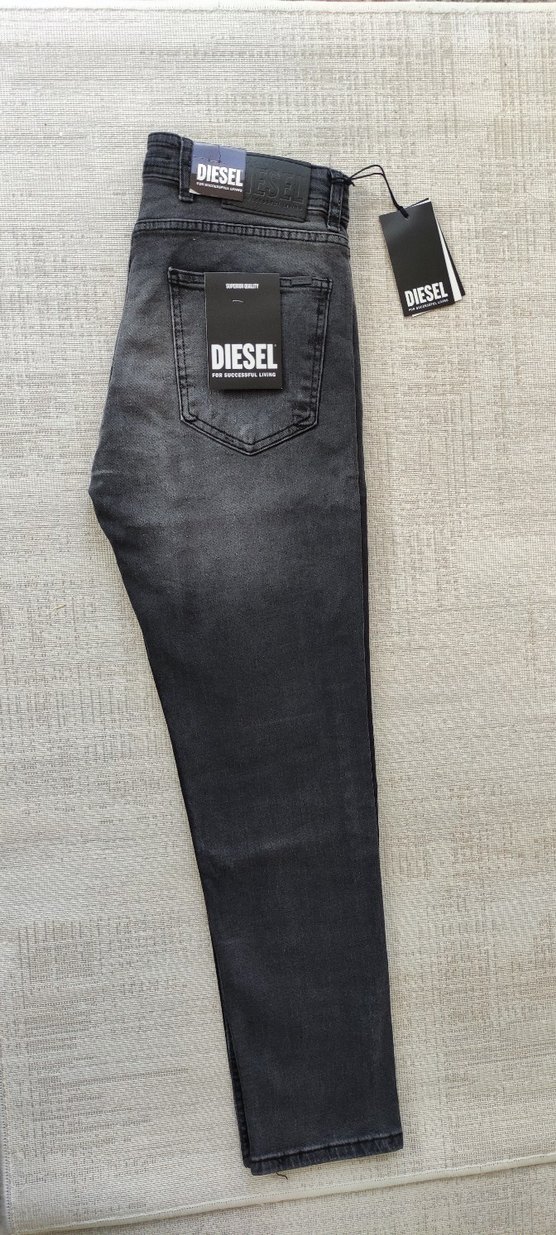 DIESEL Gri slim Fit Denim Erkek Pantolon - Görsel 3