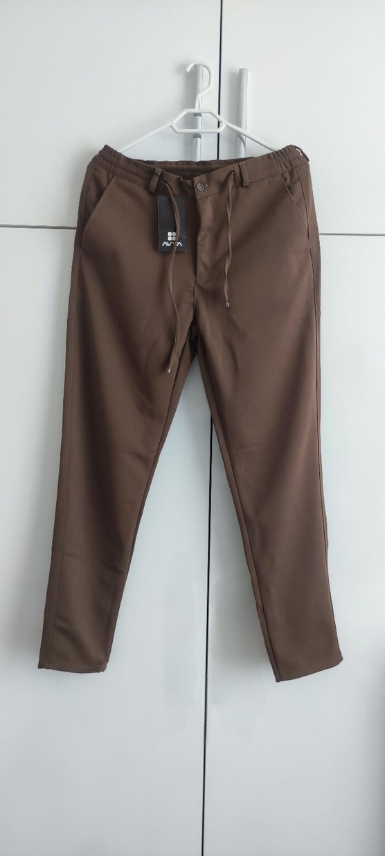 avva erkek jogger örme Kumaş Pantolon 1 beden büyüğü tercih edin - Görsel 2