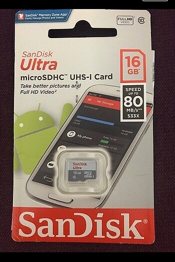 Sandisk 16 GB ssd kart