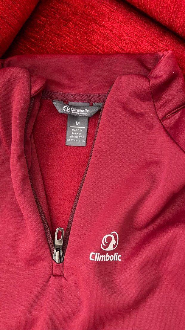 Bordo Fermuarlı Yüksek Yaka Kadın Sweatshirt - Görsel 2