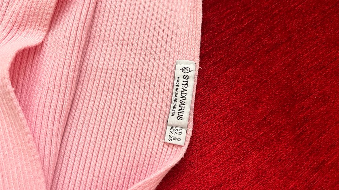 Pastel Pembe Crop Kazak Stradivarius - Görsel 2