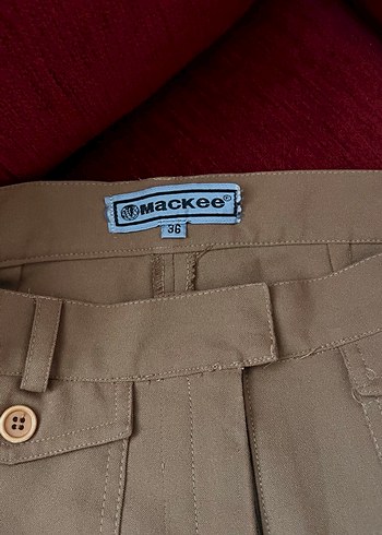 Düğmeli Turuncu Kadın Kumaş Pantolon - Görsel 2