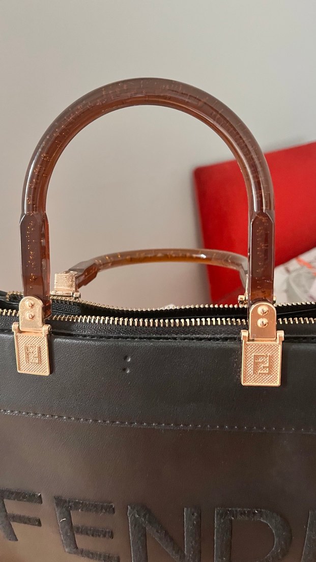 Fendi Roma Siyah Deri Kadın Çanta - Görsel 2