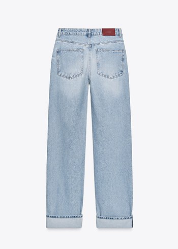 Kadın Normal Kesim Açık Mavi Denim Jean - Görsel 2