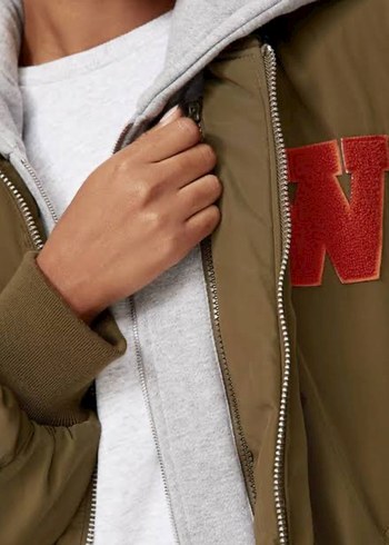 Haki Street Wear Kadın Mont - Görsel 3