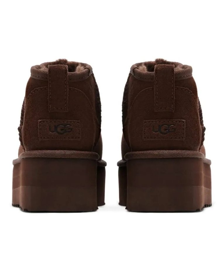 Kahverengi platform ugg - Görsel 3