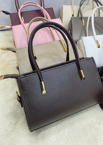 Zara Bej Deri Minimalist Kadın Çanta