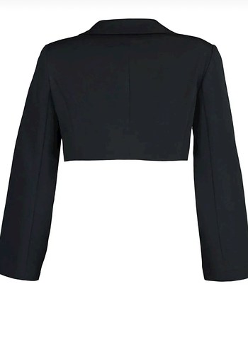 Siyah crop Blazer