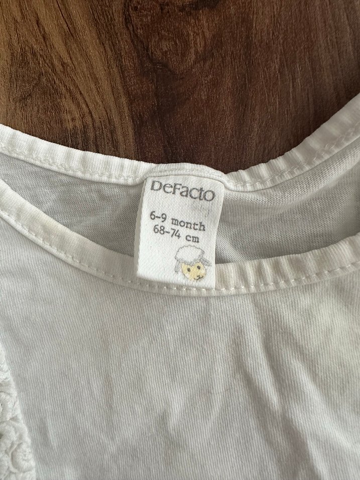 Beyaz Nakışlı Dantelli Bebek Kız Takımı - Görsel 2