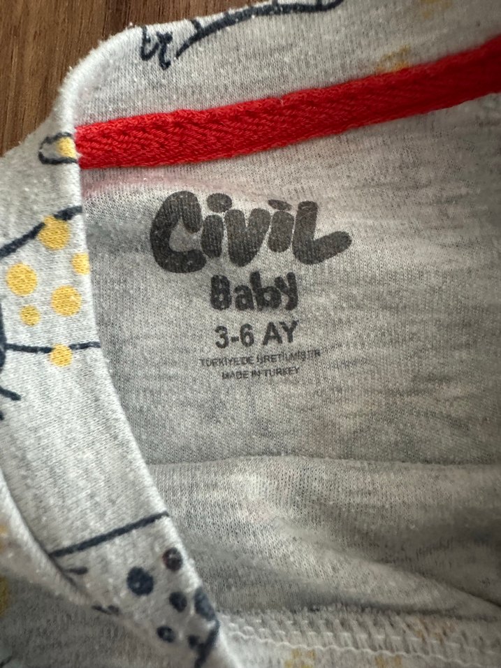 Gri Uzun Kollu Pijama Takımı - Görsel 2