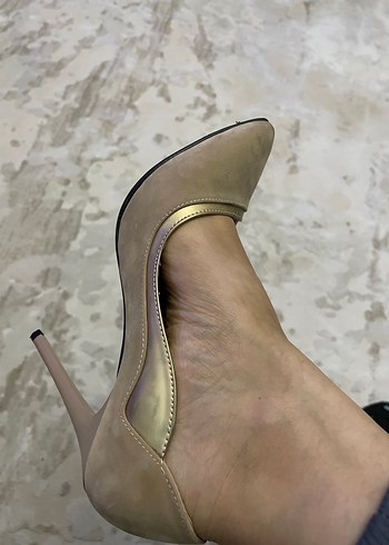 37 Beden Bej Süet Stiletto