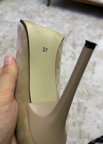 Diğer Bej Süet Stiletto