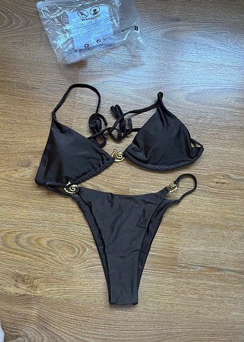 Parlak kahverengi bikini takimi - Görsel 2