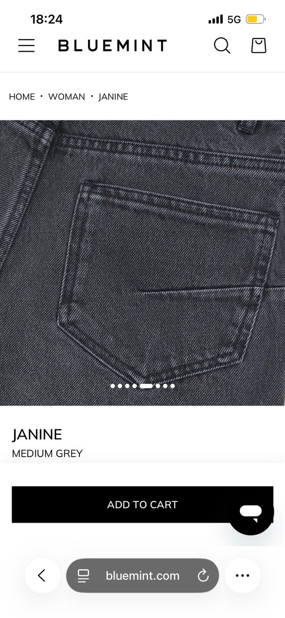 Bluemint Janine Orta Gri Düz Kesim Jean — görsel 3/6