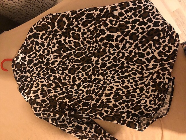 xl Beden kahverengi Renk Leopar gömlek