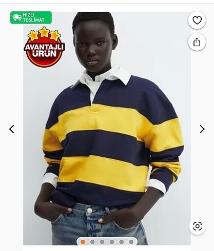 Mango Çizgili pamuklu polo tişört