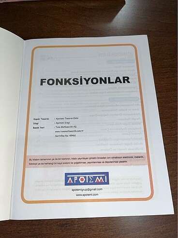  Apotemi fonksiyonlar
