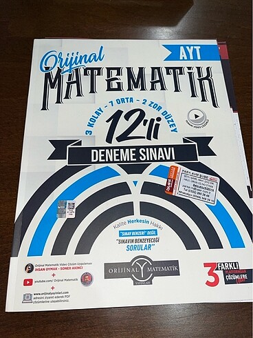 Orijinal AYT matematik deneme