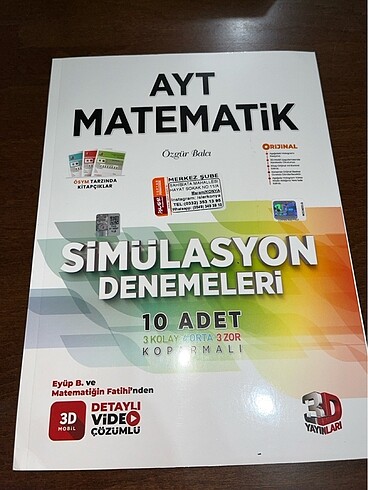3D AYT matematik deneme