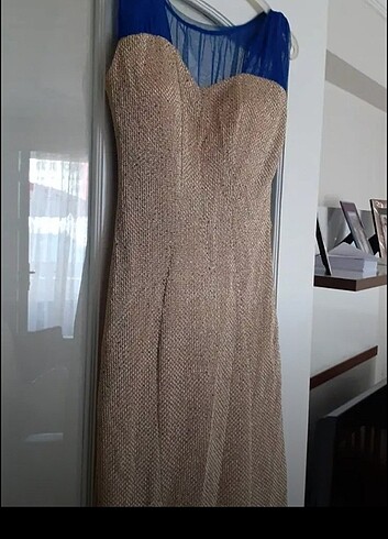 Abiye gold elbise