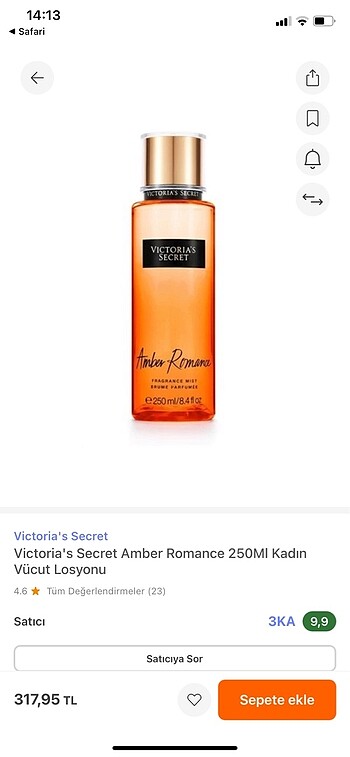 Victoria?s Secret Amber Romance Vücut Spreyi