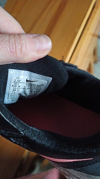 34 Beden siyah Renk Kız çocuk Nike ayakkabı 