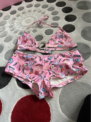 36 Beden pembe Renk Bikini takım Ayyıldız