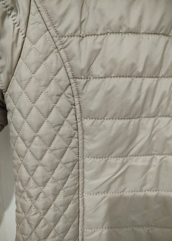 Uzun Bej Kadın Kışlık mont - Görsel 4