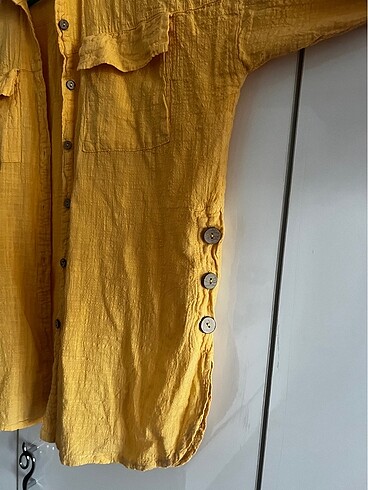 38 Beden sarı Renk Müslim gömlek
