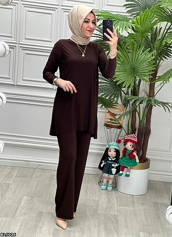 38 Beden 5026 düz tesettür takım
