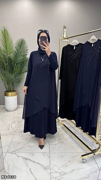 Beyza taşlı elbise
