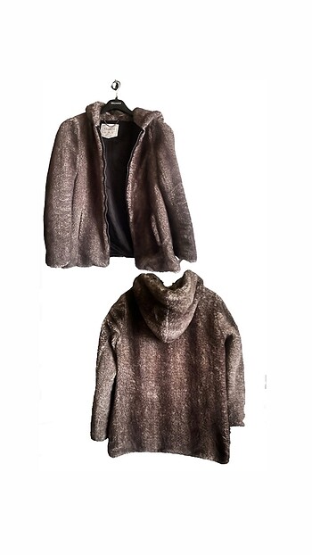 m Beden Pull Bear Bayan Kürk Mont Pull