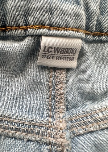 Gri Bol Kesim Midi Denim  Kot - Görsel 2