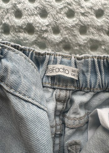 Gri Bol Kesim Midi çocuk Kot Pantolon - Görsel 3