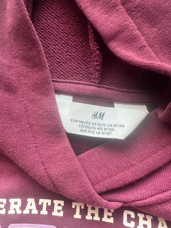 Bordo Kapüşonlu Sweatshirt - Görsel 2
