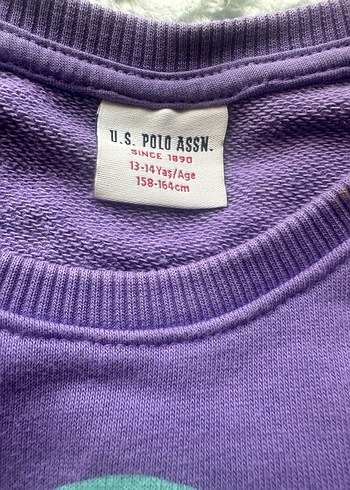 Mor Baskılı Kız Sweatshirt - Görsel 2