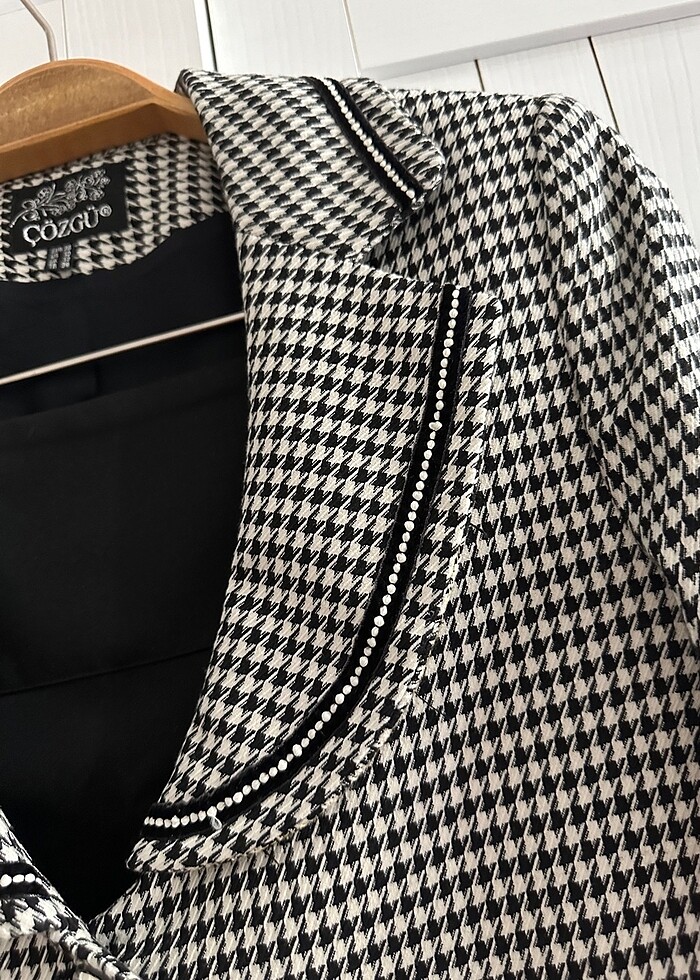 Kazayağı şık ceket - Görsel 3