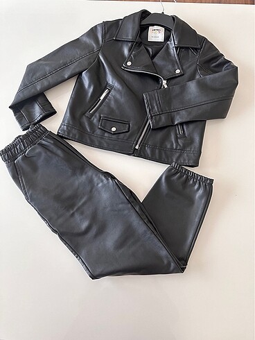 Koton siyah deri ceket - Görsel 7