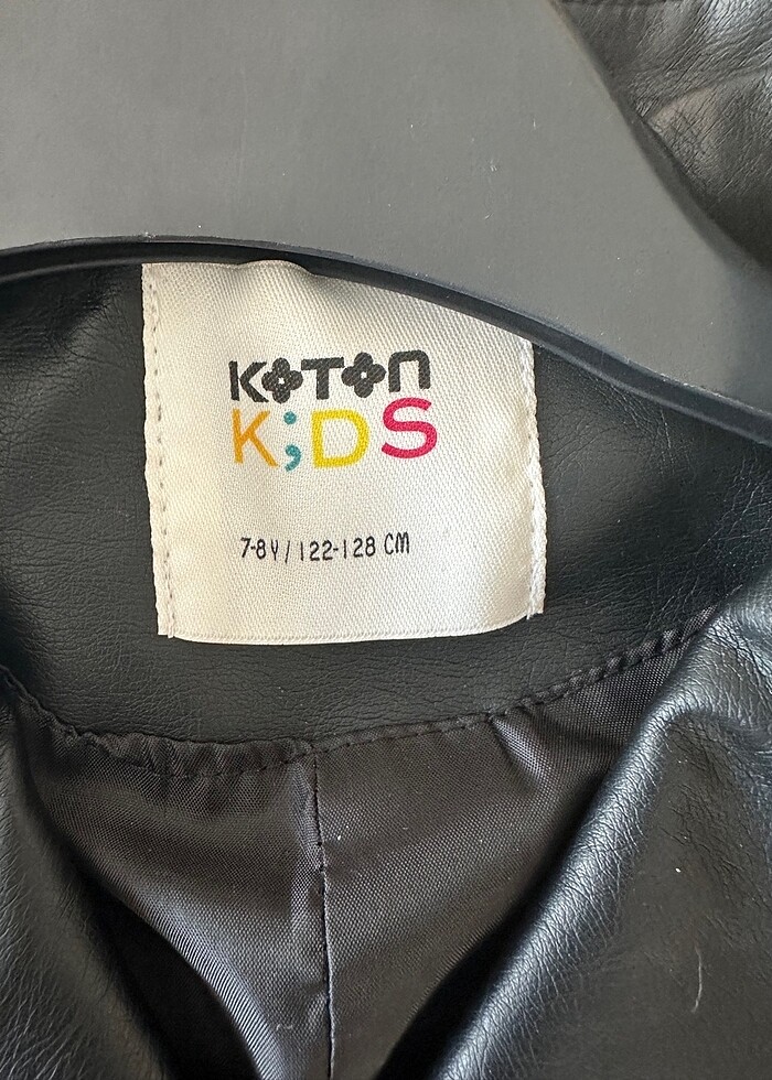 Koton siyah deri ceket - Görsel 2