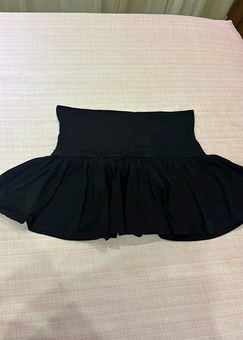 H&M Siyah Volanlı Mini Etek