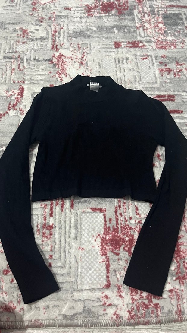 addax Siyah Yüksek Yakalı Kadın Uzun Kollu Kazak - Görsel 2