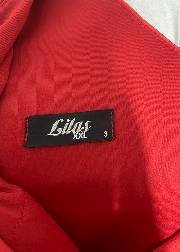 Kırmızı Drapeli Uzun Abiye Elbise - Görsel 4