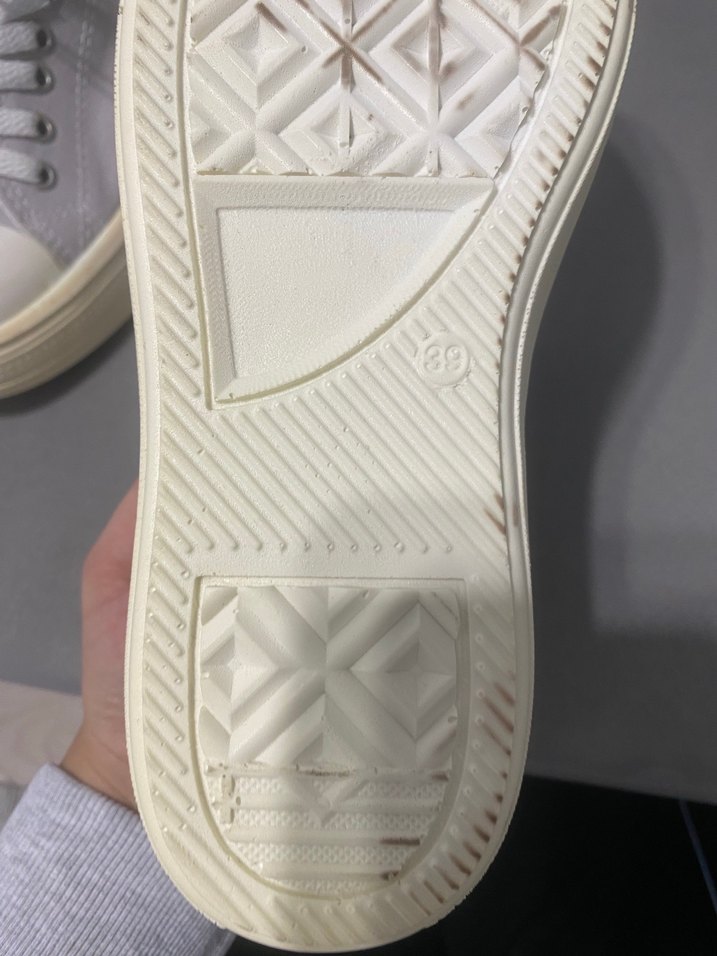 Beyaz Gri Kadın Dolgu Topuk Spor Ayakkabı - Görsel 5