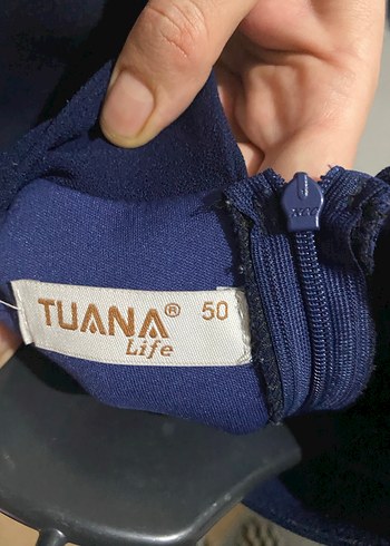 Uzun Kollu Payet İşlemeli Lacivert Abiye Elbise - Görsel 4